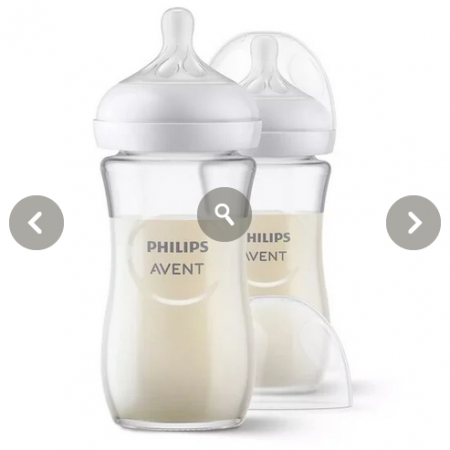 2 biberons Natural en verre Philips Avent 240ml