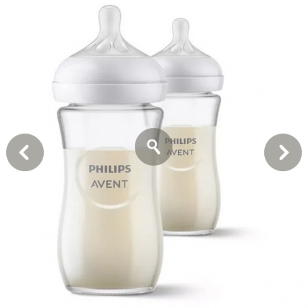 2 biberons Natural en verre Philips Avent 240ml