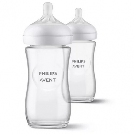 2 biberons Natural en verre Philips Avent 240ml