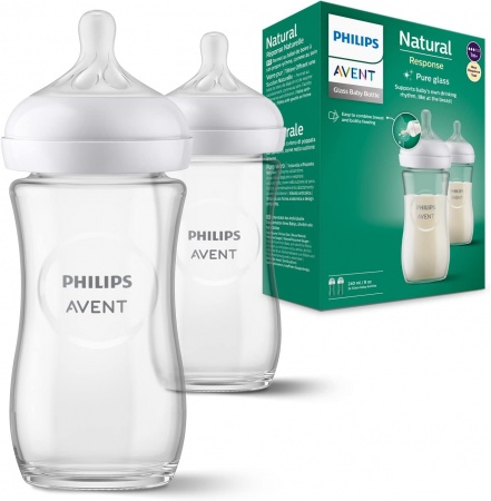 2 biberons Natural en verre Philips Avent 240ml