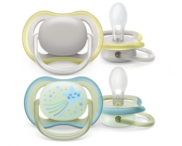 2 sucettes Ultra Air Day and Night 0-6 mois - Philips Avent
