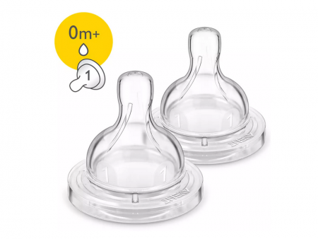 2 tétines Anti Colic 0 mois 1 trou Philips Avent