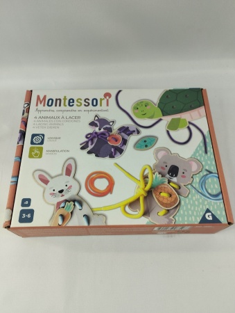 4 ANIMAUX A LACER MONTESSORI