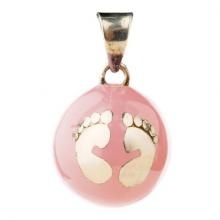 Babylonia Bola Rose avec pieds argents