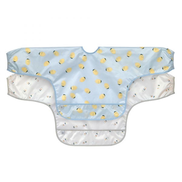 Bavoirs manches longues avec poche Happy Fruits Citron 