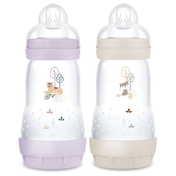 Biberon MAM 260ml x2 lilas + sable