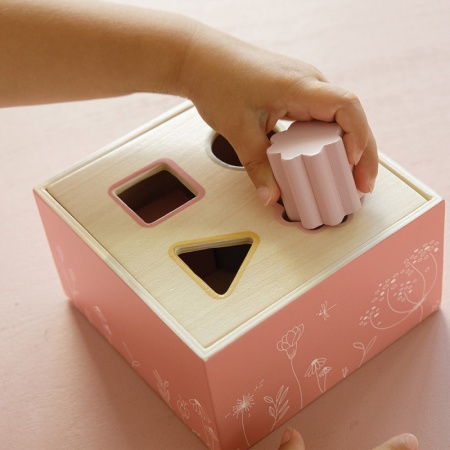 Boite A Formes en bois Flowers