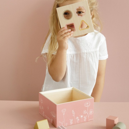 Boite A Formes en bois Flowers