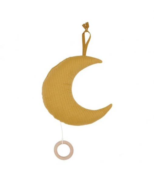 Bo�te � Musique Tissus Lune Pure Ocre 