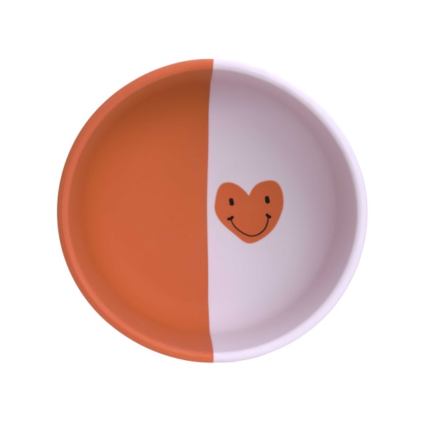 Bol en silicone Happy Rascals Coeur lavande