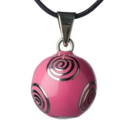 Bola de Grossesse Fuchsia volutes Argent Babylonia 