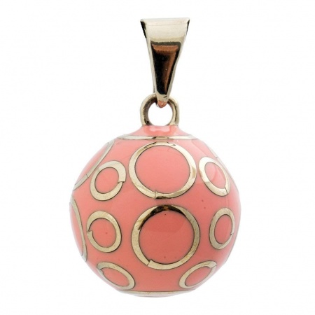 Bola de Grossesse Rose Cercles Argentés Babylonia