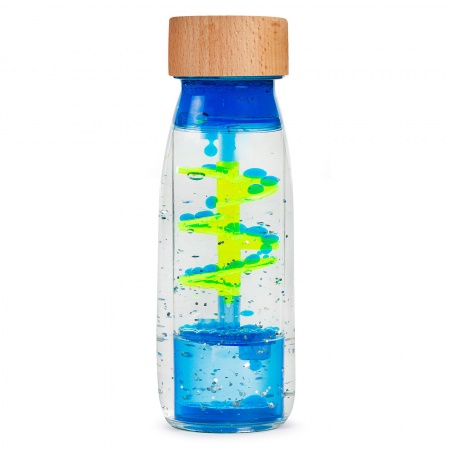 Bouteille sensorielle Move Spirale bleue Petit Boum