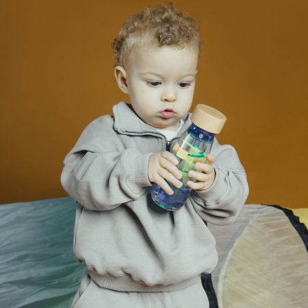 Bouteille sensorielle Move Spirale bleue Petit Boum