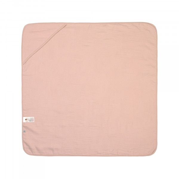 Cape de bain en mousseline L�ssig rose poudr�