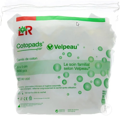 Carr�s de coton Cotopads 8x10 - Sachet de 200