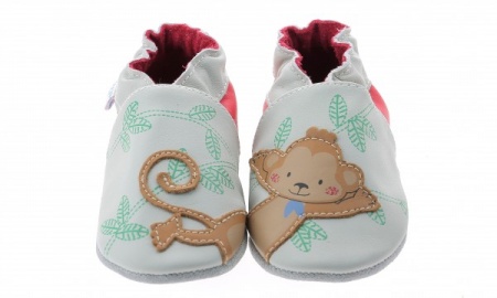Chaussons cuir Robeez Acrobatic Monkey