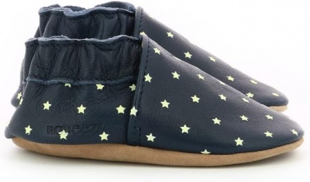 Chaussons cuir Robeez Dressy Marine