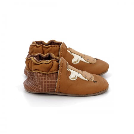 Chaussons cuir Robeez Funny Cow