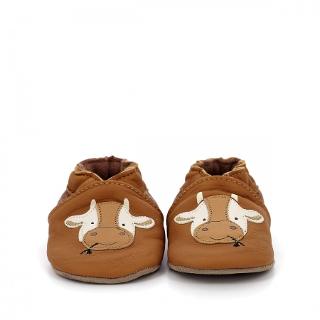 Chaussons cuir Robeez Funny Cow