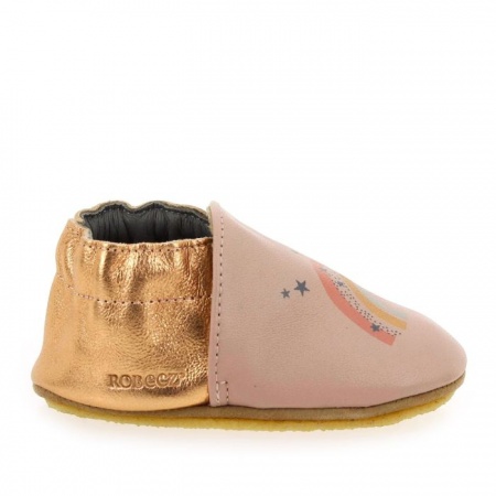 Chaussons cuir Robeez Modern Rainbow