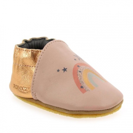 Chaussons cuir Robeez Modern Rainbow