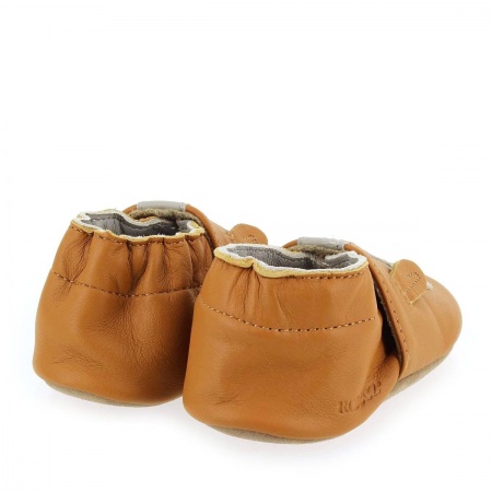 Chaussons cuir Robeez Sweety Dog Camel