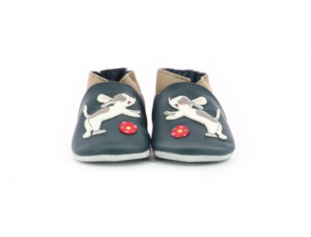 Chaussons en cuir Robeez Player Dog