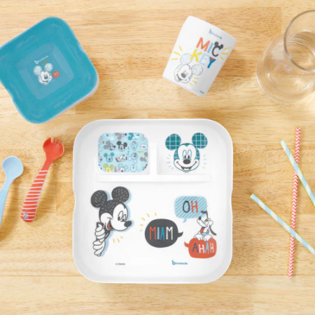 Coffret Repas Melaminé 5 Pieces Mickey