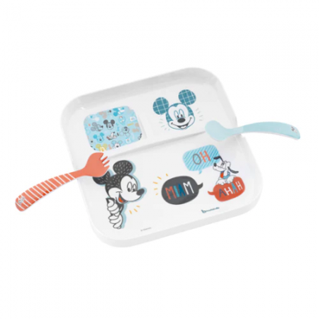 Coffret Repas Melaminé 5 Pieces Mickey