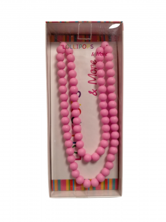 Collier Lollipops Rainbow Loom Pink