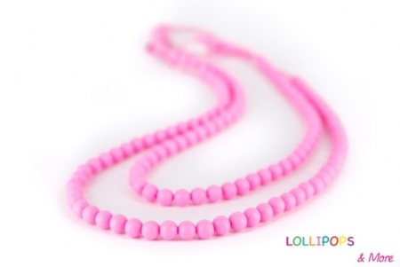 Collier Lollipops Rainbow Loom Pink