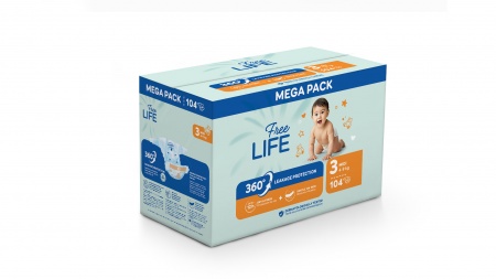 Couches Freelife 4/9 kg - Taille 3