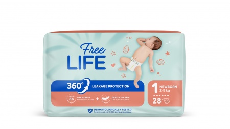 Couches Freelife Taille 1 (2-5 kg)
