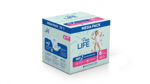 Couches Freelife XL taille 6 (13-18kg)