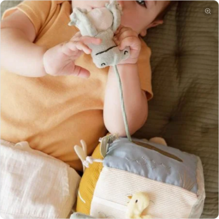 Cube d\'activités Tissu Little Goose Little Dutch