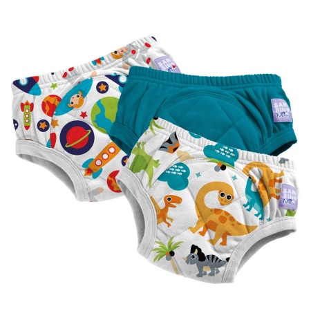 Culotte d apprentissage lavable- 3 pi&egrave;ces - combi bleu