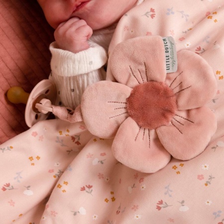 Doudou Attache Sucette Fleur Flowers & Butterflies