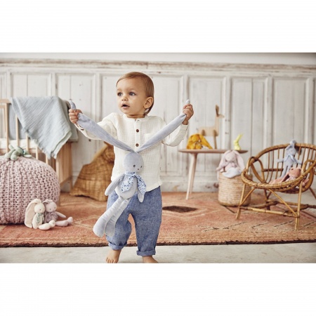 Doudou Lapinoo 25 cm Bleu