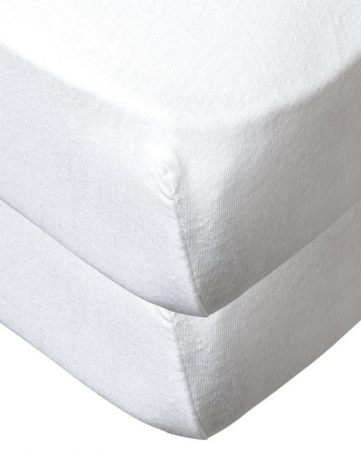 Drap Housse Baby Calin 60x120 cm x2 blanc 
