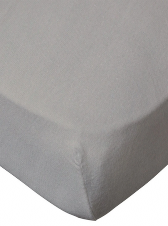 Drap Housse Baby Calin 60x120 cm x2 blanc et gris