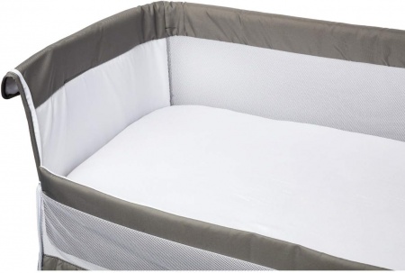 Drap Housse Baby Calin pour berceau x2 blanc et gris
