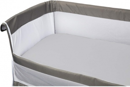Drap Housse Baby Calin pour berceau x2 blanc et gris