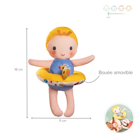 Gaspard Poupée de Bain Canard