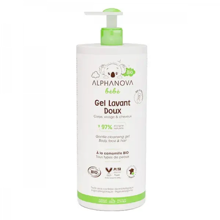 Gel dermonettoyant bio alphanova avec pompe 900ml