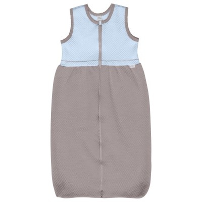 Gigoteuse l�g�re Fleur de coton Taupe/bleu 9-15 Mois