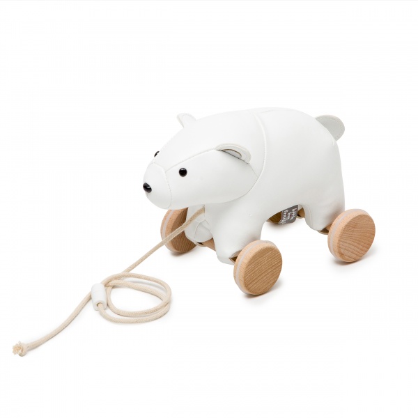 Jouet � tirer Ours Blanc