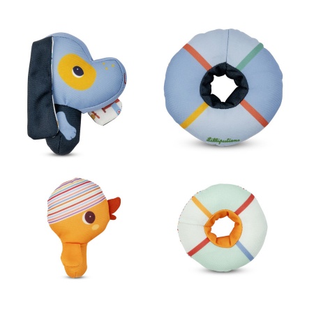 Jouets de bain flottants - Jules le chien et son canard avec bouées