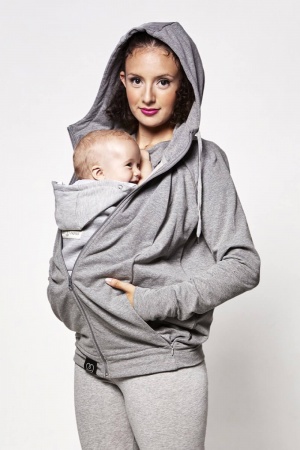 Le Sweat Du Parent Pour Porte Bebe Love Radius  - Gris chine