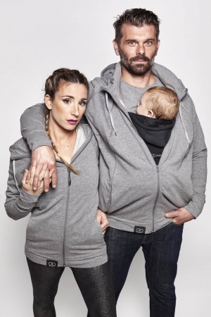 Le Sweat Du Parent Pour Porte Bebe Love Radius  - Gris chine